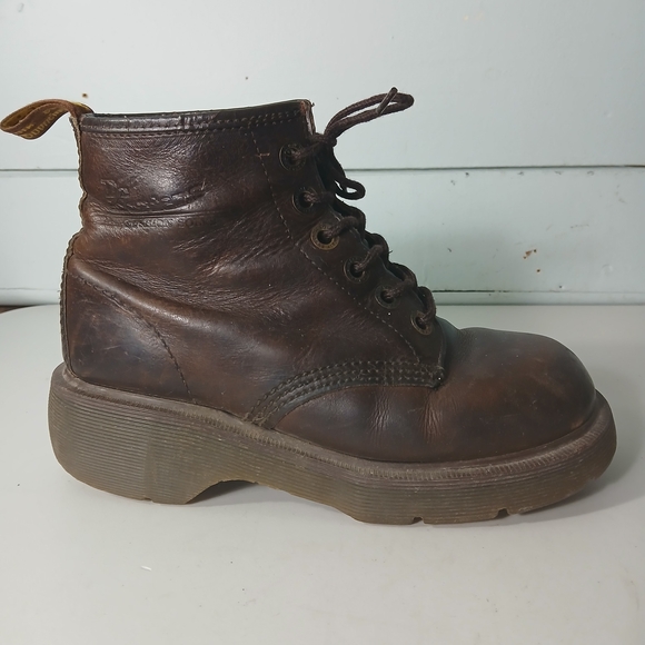 Vintage Brown Doc Dr. Martens Leather  Boots - Picture 3 of 12